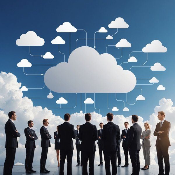 Comment les entreprises de services peuvent-elles utiliser les solutions de cloud computing pour améliorer la collaboration entre les équipes?